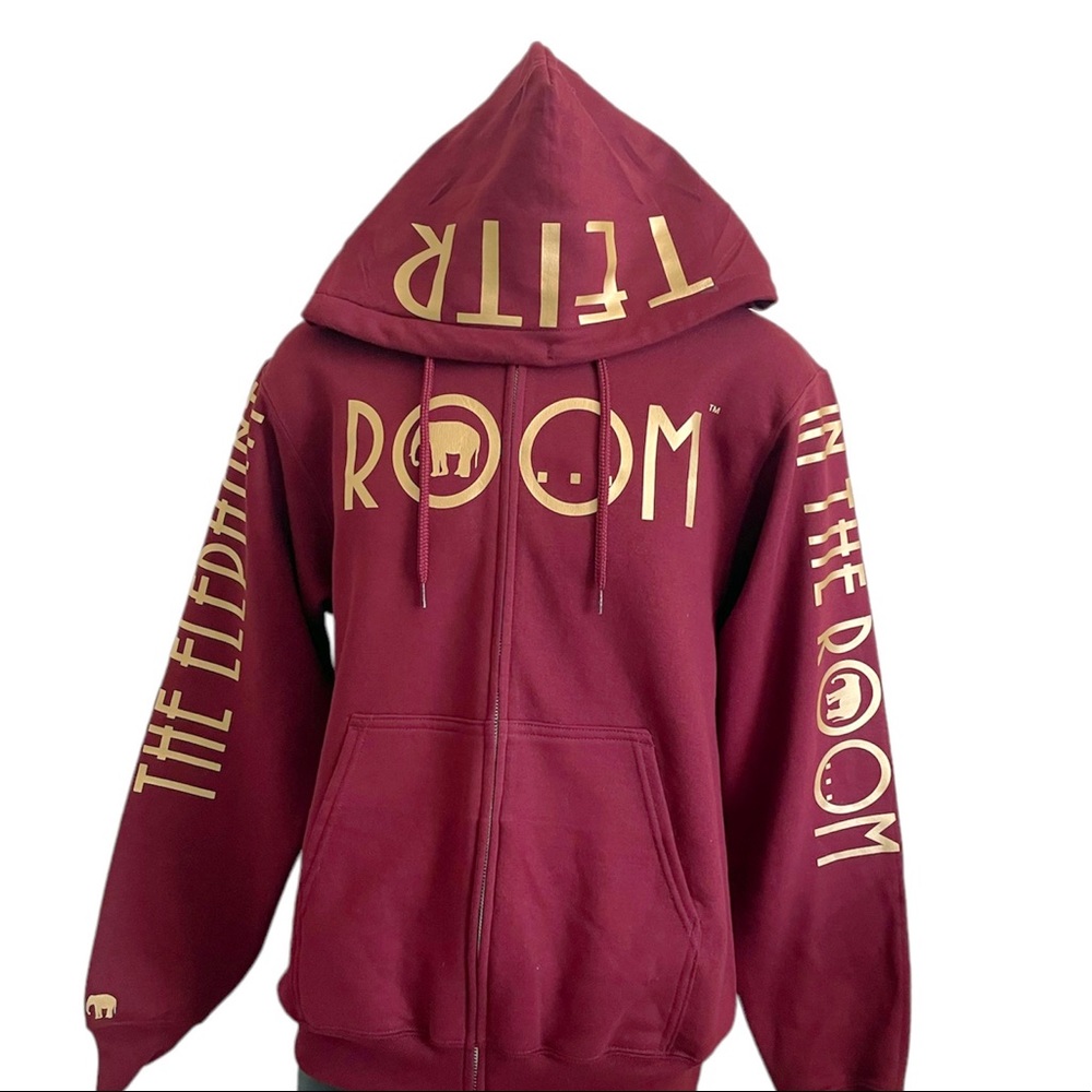 Elephant In the Room | Hoodie | Unisex | Core Fleece Full-Zip Hooded Sweatshirt